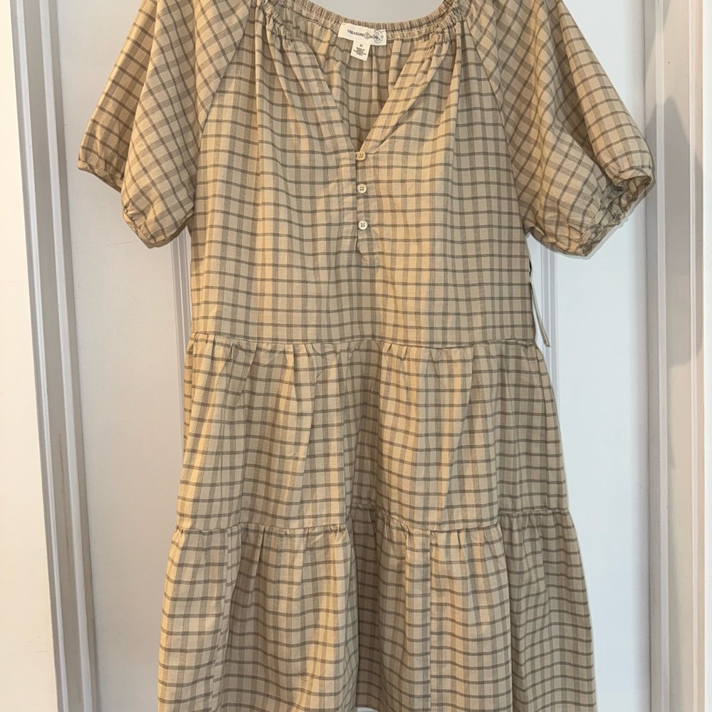 Treasure & Bond Nordstrom tan black dress NWT Medium